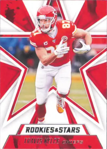 Travis Kelce football card from 2020 Rookies and Stars Kansas City Chiefs NFL collection