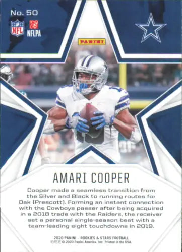 Amari Cooper Dallas Cowboys 2020 Rookies and Stars #50 Football Card NM-MT