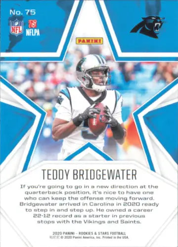 Teddy Bridgewater Carolina Panthers 2020 Rookies and Stars Football Card NM-MT