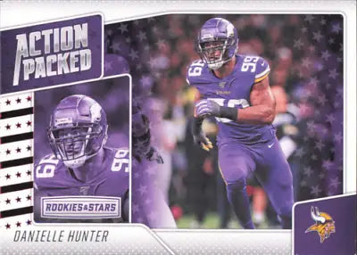 Danielle Hunter football card from 2020 Rookies and Stars Action Packed series