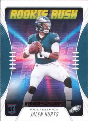 Jalen Hurts 2020 Rookies and Stars Rookie Rush #5 Philadelphia Eagles football card