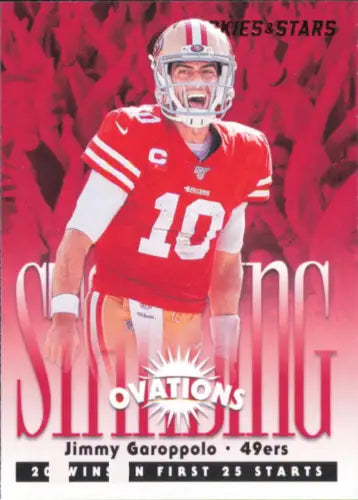 Jimmy Garoppolo 2020 Rookies and Stars Standing Ovation football card NM-MT collectible