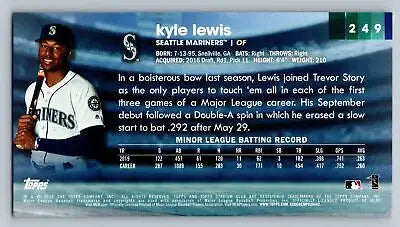 Kyle Lewis oversized baseball card from 2020 Stadium Club Widevision #249