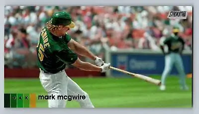 Mark McGwire oversized baseball card from 2020 Stadium Club #96 Widevision collection