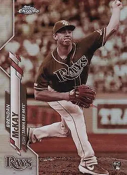 2020 Topps Chrome Sepia Refractors #8 Brendan McKay Rookie Tampa Bay Rays card