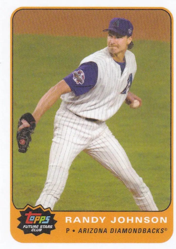 Baseball card of Arizona Diamondbacks pitcher in motion from Topps Future Stars Club October