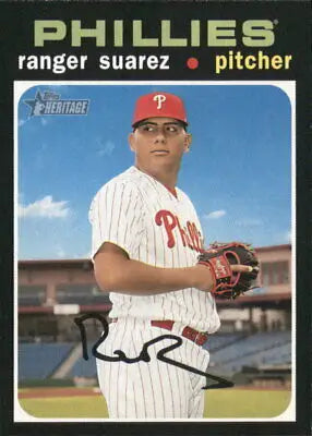 Ranger Suarez 2020 Topps Heritage #156 Philadelphia Phillies baseball card NM-MT