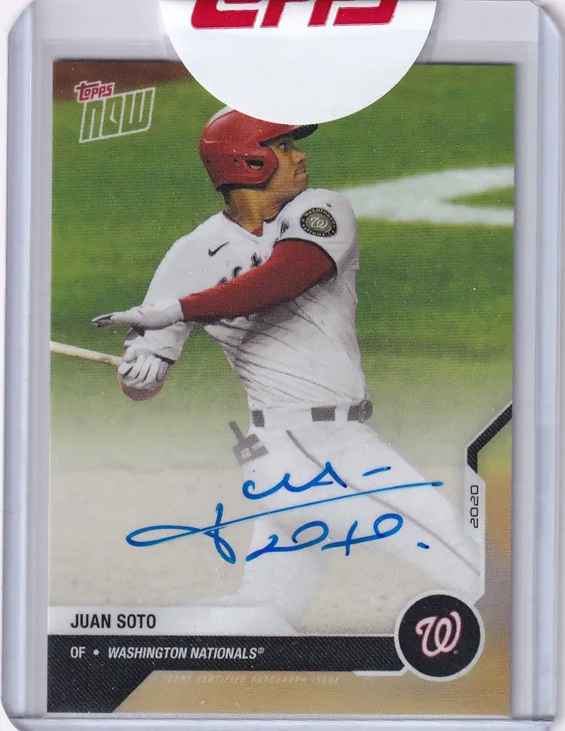 Juan Soto Washington Nationals Platinum Auto trading card with autograph