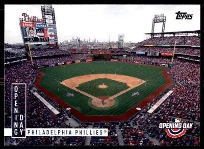 Philadelphia Phillies card from 2020 Topps Opening Day #OD-9 featuring team logo