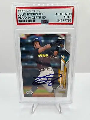 Julio Rodriguez autographed baseball card from 2020 Topps Pro Debut collection