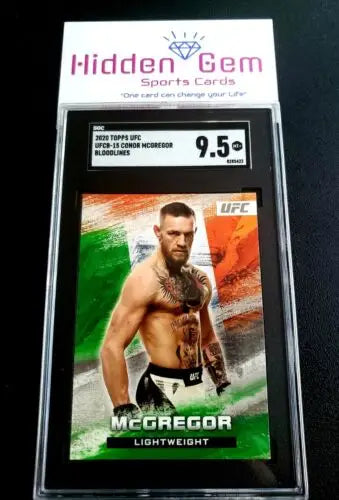 Graded Conor McGregor trading card from 2020 Topps UFC Bloodlines SGC Pop 1