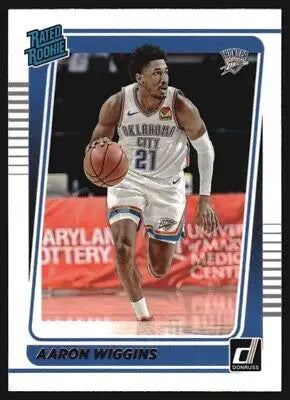 Aaron Wiggins Rookie basketball card from 2021-22 Donruss for Oklahoma City Thunder