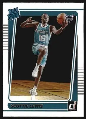 Scottie Lewis Rookie trading card from 2021-22 Donruss, Charlotte Hornets NBA collection