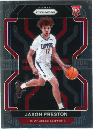 2021-22 Panini Prizm #327 Jason Preston Rookie Card Los Angeles Clippers NM-MT