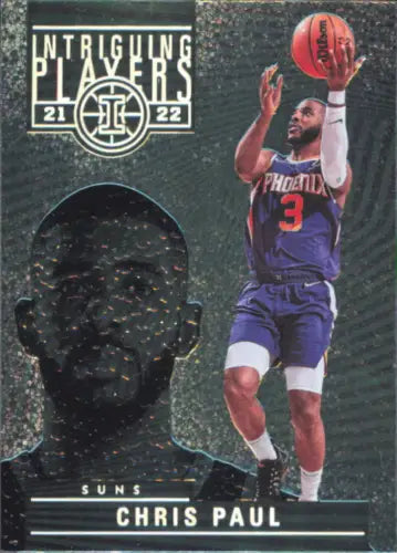 Chris Paul basketball card from 2021-22 Panini Illusions Intriguing Players Emerald