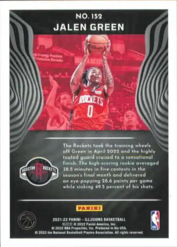 Jalen Green 2021-22 Panini Illusions Rookie Card Houston Rockets NM-MT Condition