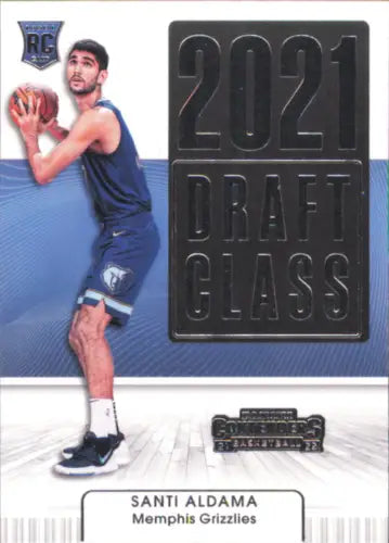 Santi Aldama 2021-22 Panini Contenders rookie basketball card for Grizzlies