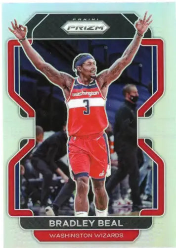 Bradley Beal 2021-22 Panini Prizm Silver #45 NBA card featuring Washington Wizards