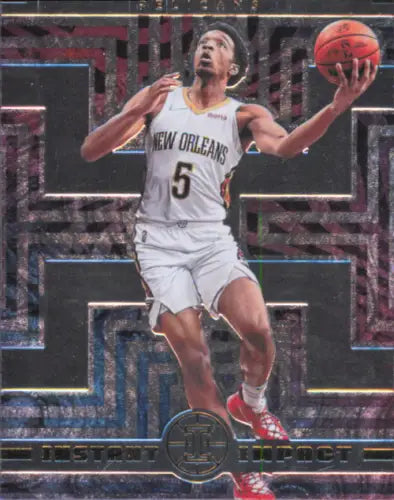 Basketball player in action on 2021-22 Panini Illusions Instant Impact Herbert Jones Card