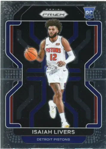 2021-22 Panini Prizm #296 Isaiah Livers Rookie Detroit Pistons Basketball Card NM-MT