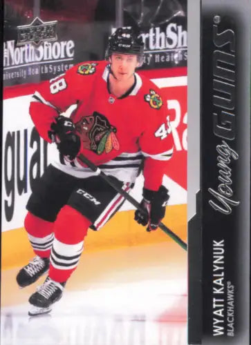 Wyatt Kalynuk 2021-22 Upper Deck Young Guns Rookie hockey card Chicago Blackhawks