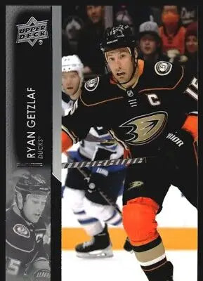 Hockey player in action on 2021-22 Upper Deck Ryan Getzlaf Anaheim Ducks card