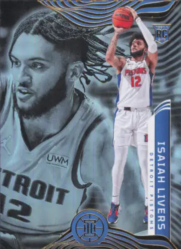 2021-22 Panini Illusions Isaiah Livers Rookie Card featuring NBA Detroit Pistons