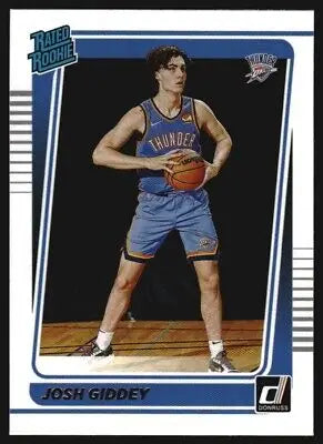 Josh Giddey Rookie basketball card from 2021-22 Donruss, Oklahoma City Thunder NM-MT