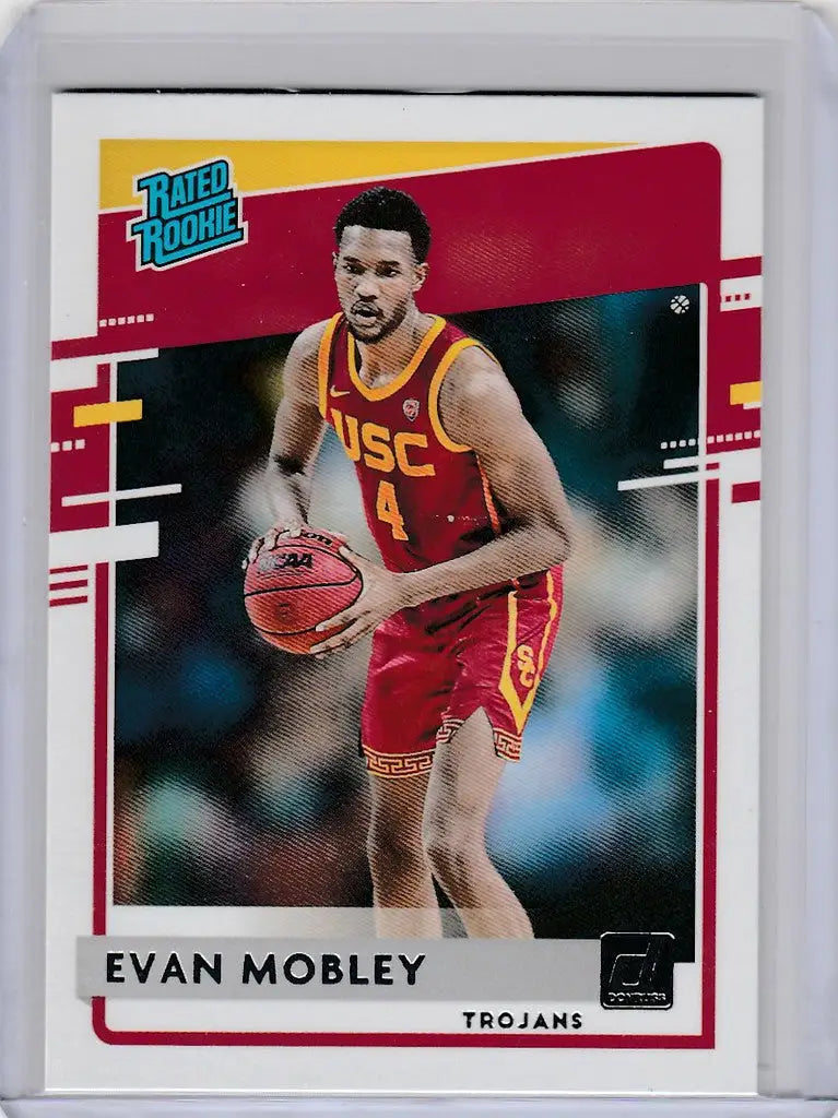 Basketball trading card of Evan Mobley USC from Chronicles Draft Picks Donruss