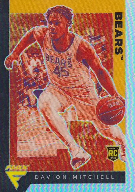 Basketball player in a Bears jersey dribbling ball for Mitchell RC Baykor Flux Draft Picks