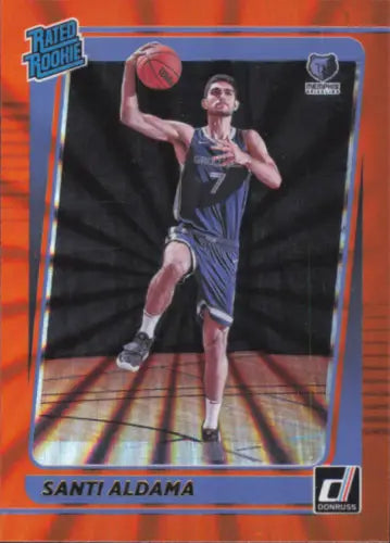 Santi Aldama Rookie Card 2021-22 Donruss Holo Orange Laser #226 Grizzlies NM-MT