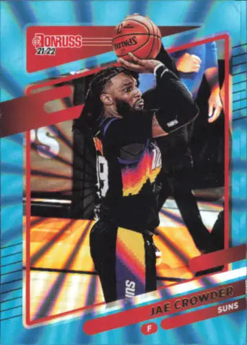 Jae Crowder 2021-22 Donruss Holo Teal Laser NBA Card NM-MT Phoenix Suns