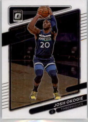 Josh Okogie basketball card from 2021-22 Donruss Optic with original gloss