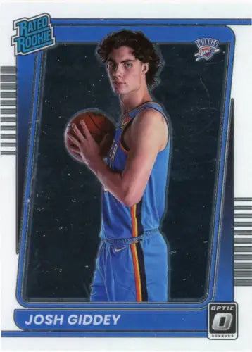 Josh Giddey basketball card from 2021-22 Donruss Optic #152 Oklahoma City Thunder