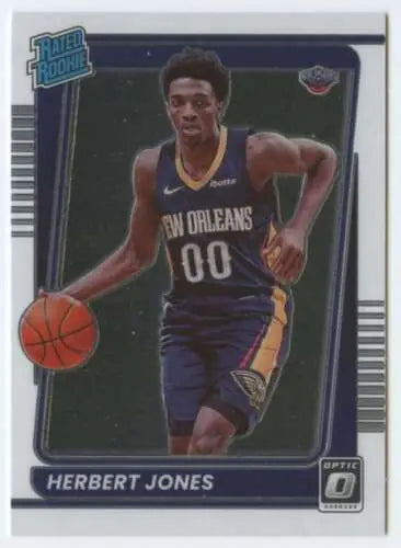 Herbert Jones basketball card from 2021-22 Donruss Optic with original gloss finish