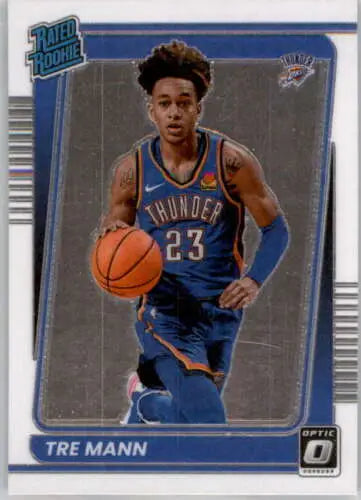 Tre Mann basketball card from 2021-22 Donruss Optic with original gloss finish