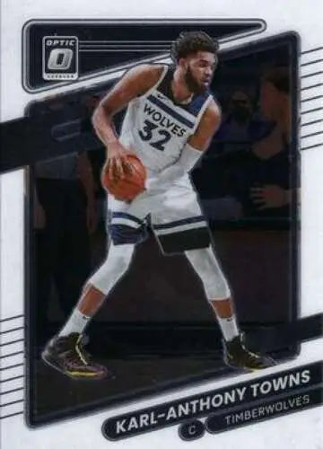 2021-22 Donruss Optic #87 Karl-Anthony Towns basketball card with original gloss