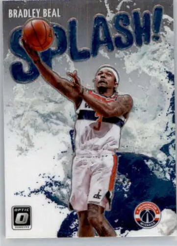 Basketball trading card of Bradley Beal with SPLASH text effect, Donruss Optic Splash