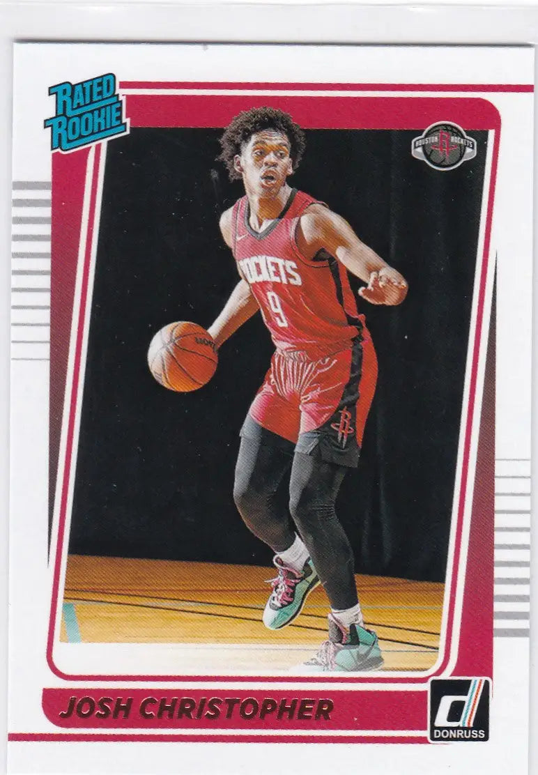 Basketball trading card of Josh Christopher Houston from Donruss Rated Rookie collection