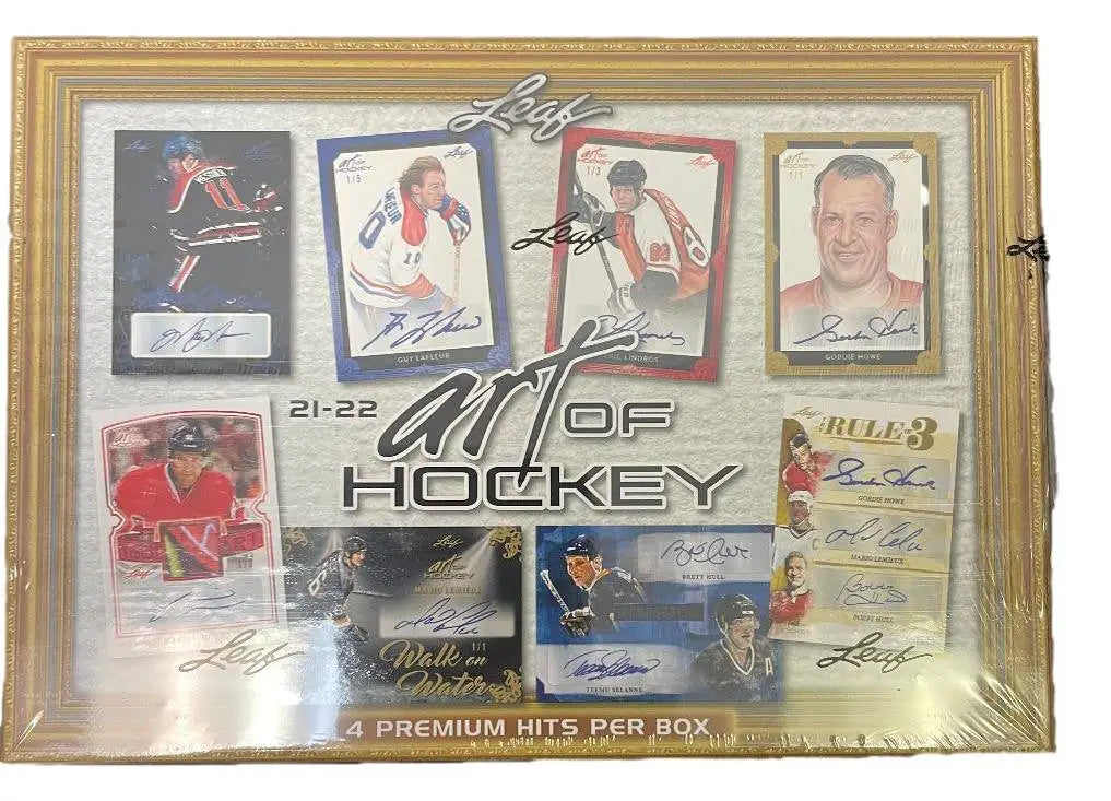 Framed Leaf trading cards and autographs in 2021-22 Leaf Art of Hockey Hobby Box