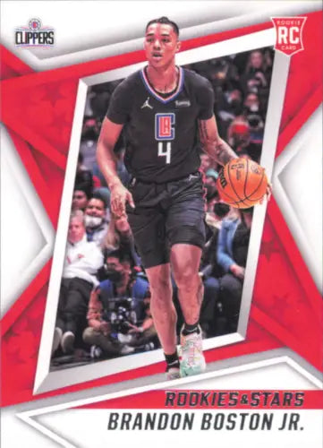 Brandon Boston Jr. basketball card from 2021-22 Panini Chronicles Rookies and Stars