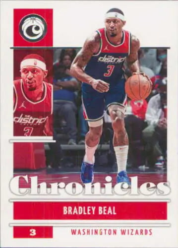 2021-22 Panini Chronicles #22 Bradley Beal basketball card with original gloss finish