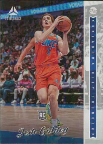 Josh Giddey basketball card from 2021-22 Panini Chronicles with original gloss finish