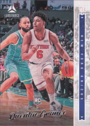 2021-22 Panini Chronicles #256 Quentin Grimes Luminance Rookie NY Knicks basketball card