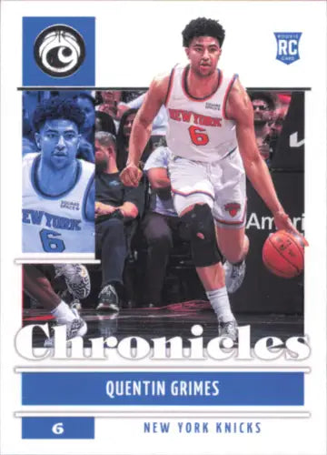 Quentin Grimes 2021-22 Panini Chronicles rookie card for New York Knicks