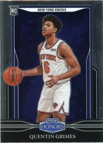 Quentin Grimes basketball card from 2021-22 Panini Chronicles New York Knicks NM-MT