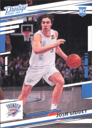 Josh Giddey Prestige Rookie Card from 2021-22 Panini Chronicles for OKC Thunder fans