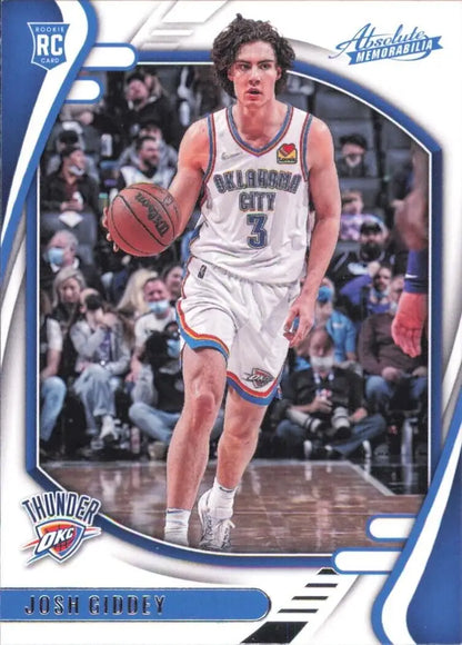 Josh Giddey Rookie basketball card from Panini Chronicles Absolute, Oklahoma City Thunder