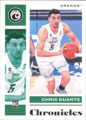 Chris Duarte basketball card from 2021-22 Panini Chronicles Draft Picks Oregon Ducks NM-MT