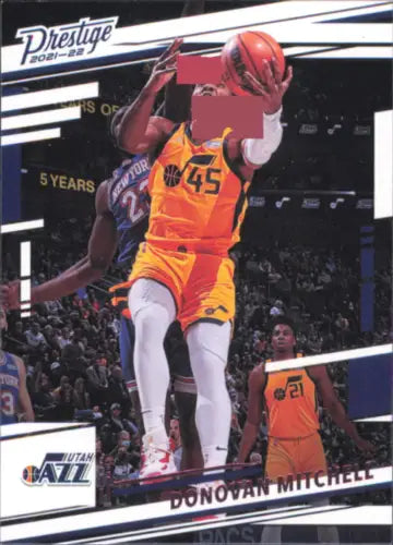 Donovan Mitchell basketball card from 2021-22 Panini Chronicles Pink Utah Jazz NM-MT